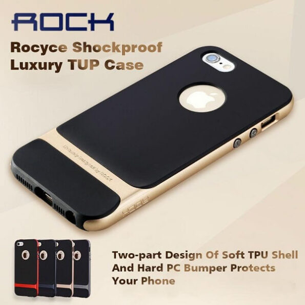 Rock ® Royce Ultra-Thin Dual Metal Soft / Silicon Back Cover For iPhone 6 / 6s / 6 Plus / 6s Plus