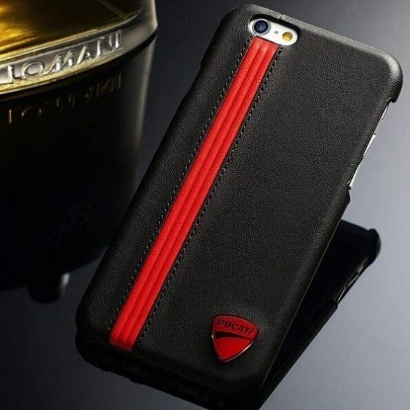 Luxury Leather Fighter Series Back Cover For Apple iPhone (Black)-1