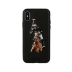 Luxury Jockey Series Leather Back Cover For Apple iPhone