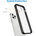 Space Black Series Super Protection Anti Shockproof Transparent Bumper Cover For iPhone