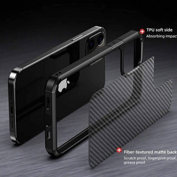Carbon Fiber Armor Transparent Matte Cover For iPhone 13 Series-6