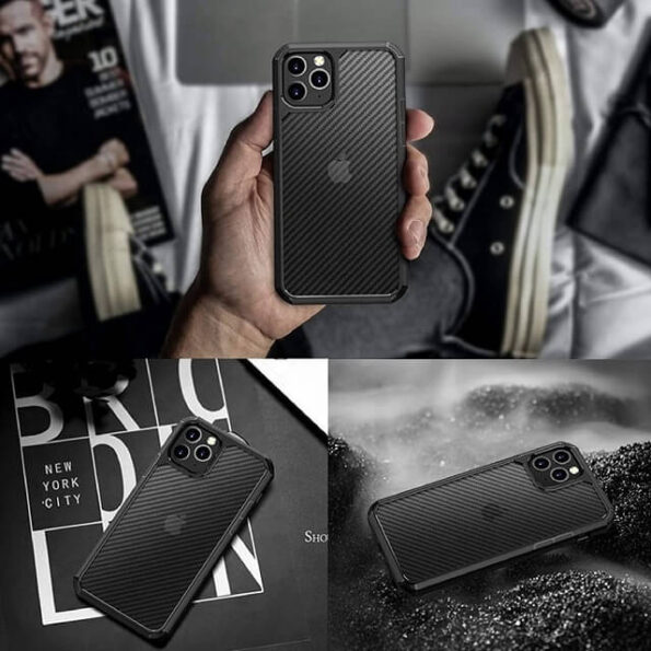 Carbon Fiber Armor Transparent Matte Cover For iPhone 13 Series-1