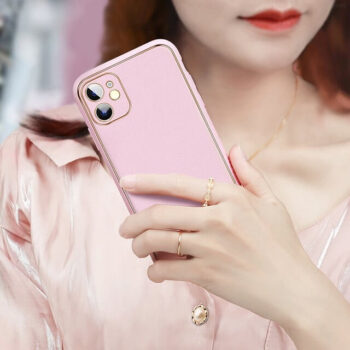 Luxury Leather Plating With Camera Protection Cover For iPhone 13 Series-1