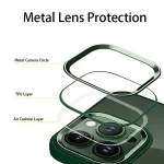 iPhone 14 Luxury Metal Camera Protection Shockproof Armor Clear Case-45