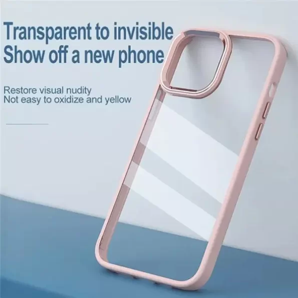 Shockproof-Armor-Transparent-Clear-Case-Cover-Plating-Camera-For-iPhone-14-pink-1-min