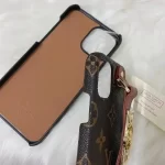 iPhone 14 Fashion Brand Leather Strap Back Case-9