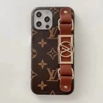 iPhone 14 Fashion Brand Leather Strap Back Case-9