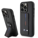iPhone15SeriesBMWBlackLeatherCasewithGripStand-2