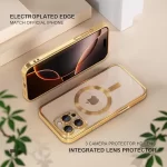 Phone 16 Pro Max Luxury MagSafe Transparent Phone Cover with Camera Lens Protection-2