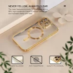 Phone 16 Pro Max Luxury MagSafe Transparent Phone Cover with Camera Lens Protection-2