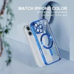 Phone 16 Pro Max Luxury MagSafe Transparent Phone Cover with Camera Lens Protection-2