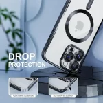 Phone 16 Pro Max Luxury MagSafe Transparent Phone Cover with Camera Lens Protection-2