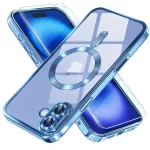 iPhone 16 Luxury MagSafe Transparent Phone Cover with Camera Lens Protection