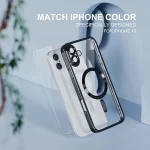 iPhone 16 Luxury MagSafe Transparent Phone Cover with Camera Lens Protection