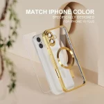 iPhone 16 Luxury MagSafe Transparent Phone Cover with Camera Lens Protection