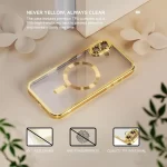 iPhone 16 Luxury MagSafe Transparent Phone Cover with Camera Lens Protection