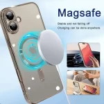 iPhone 16 Luxury MagSafe Transparent Phone Cover with Camera Lens Protection