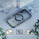 iPhone 16 Luxury MagSafe Transparent Phone Cover with Camera Lens Protection