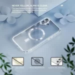 iPhone 16 Luxury MagSafe Transparent Phone Cover with Camera Lens Protection