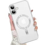 iPhone 16 Luxury MagSafe Transparent Phone Cover with Camera Lens Protection